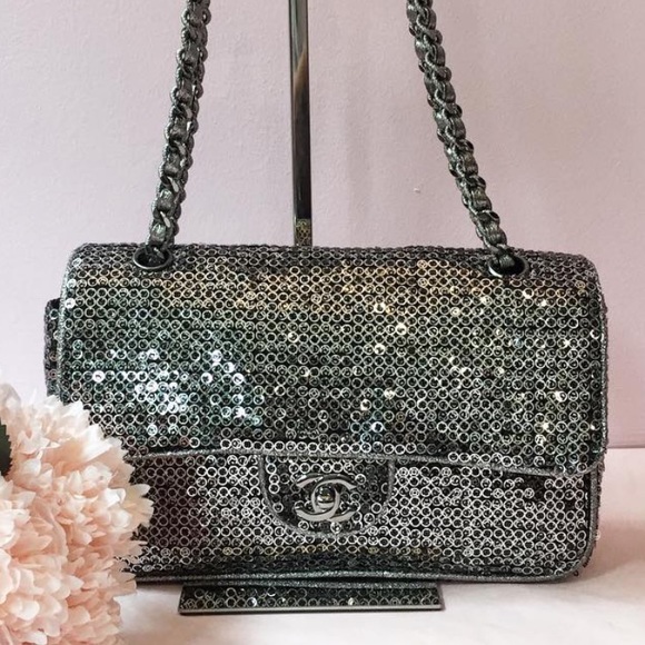 CHANEL Handbags - Chanel Classic Sequins Medium Double Flap